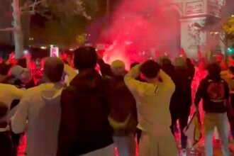 La victoire du PSG fêté sur les Champs-Elysées !