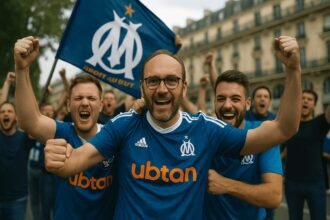 Des supporters de l'OM (image IA)