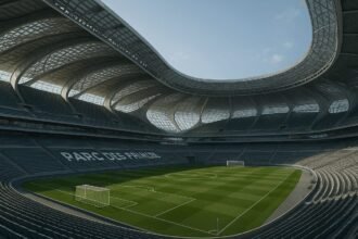 L'IA imagine le futur stade du PSG (@ChatGpt)