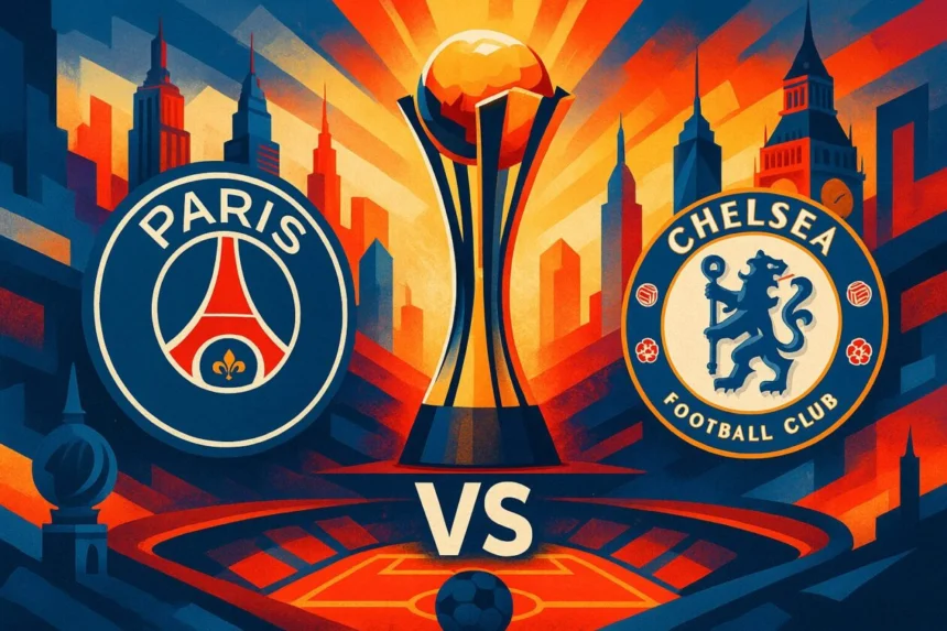 Fanion Football Chelsea Vs PSG - Finale 13 Juillet 2025 - Édition Limitée