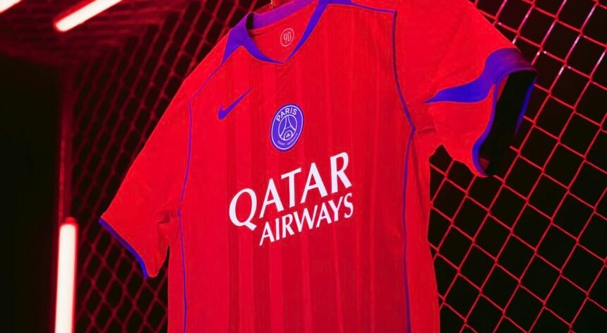 Maillot PSG rouge 25-26