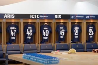 Le vestiaire du PSG