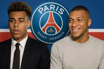 Désiré Doué et Kylian Mbappé