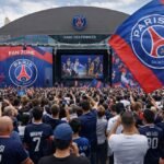 Fan Zone devant le Parc des Princes (IA)