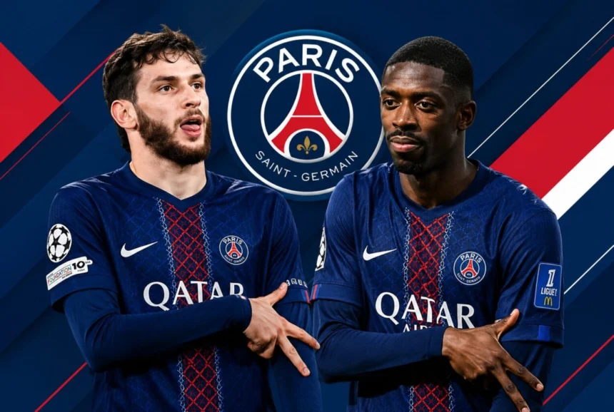 Dembélé et Kvara (credit photo PSG / montage VIPSG.fr)