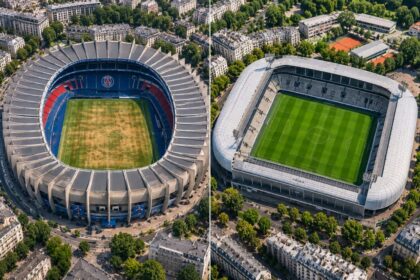 Le Parc des Princes et Jean Bouin (image générée par IA)