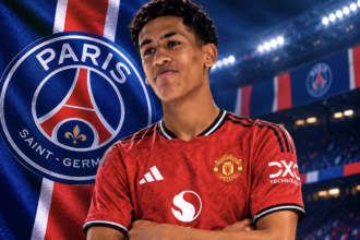 JJ GABRIEL (crédit photo Manchester United, montage vipsg.fr)