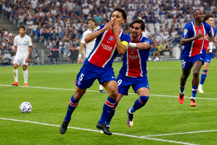 Marquinhos et Ferran Torres PSG
